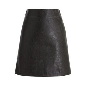 J.Crew NWT Faux-leather Black Mini Skirt - A-Line -  Size 14